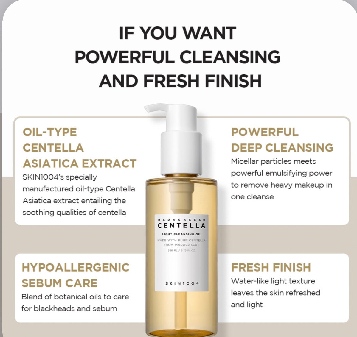 Madagascar Centella Light Cleansing Oil