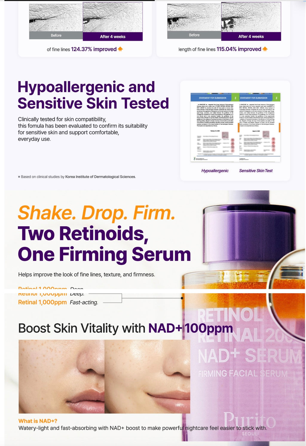 PURITO SEOUL Retinol Retinal 2000 NAD+ Serum 30ml