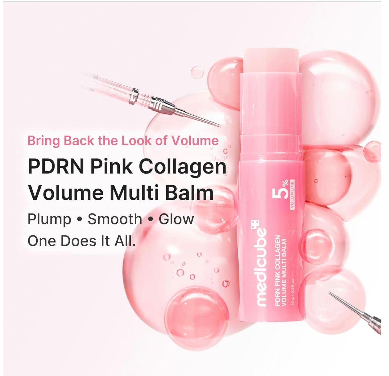 Medicube PDRN Pink Collagen Volume Multi Balm 10g face