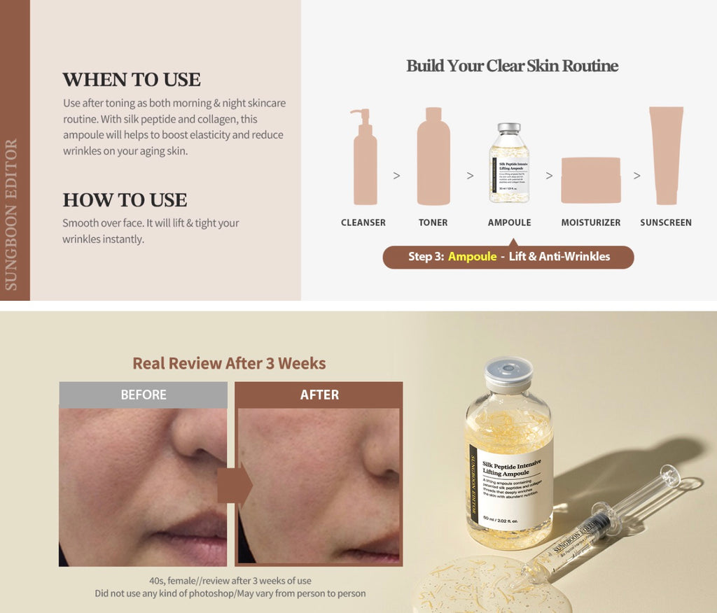sungboon editor silk peptide intensive lifting ampoule