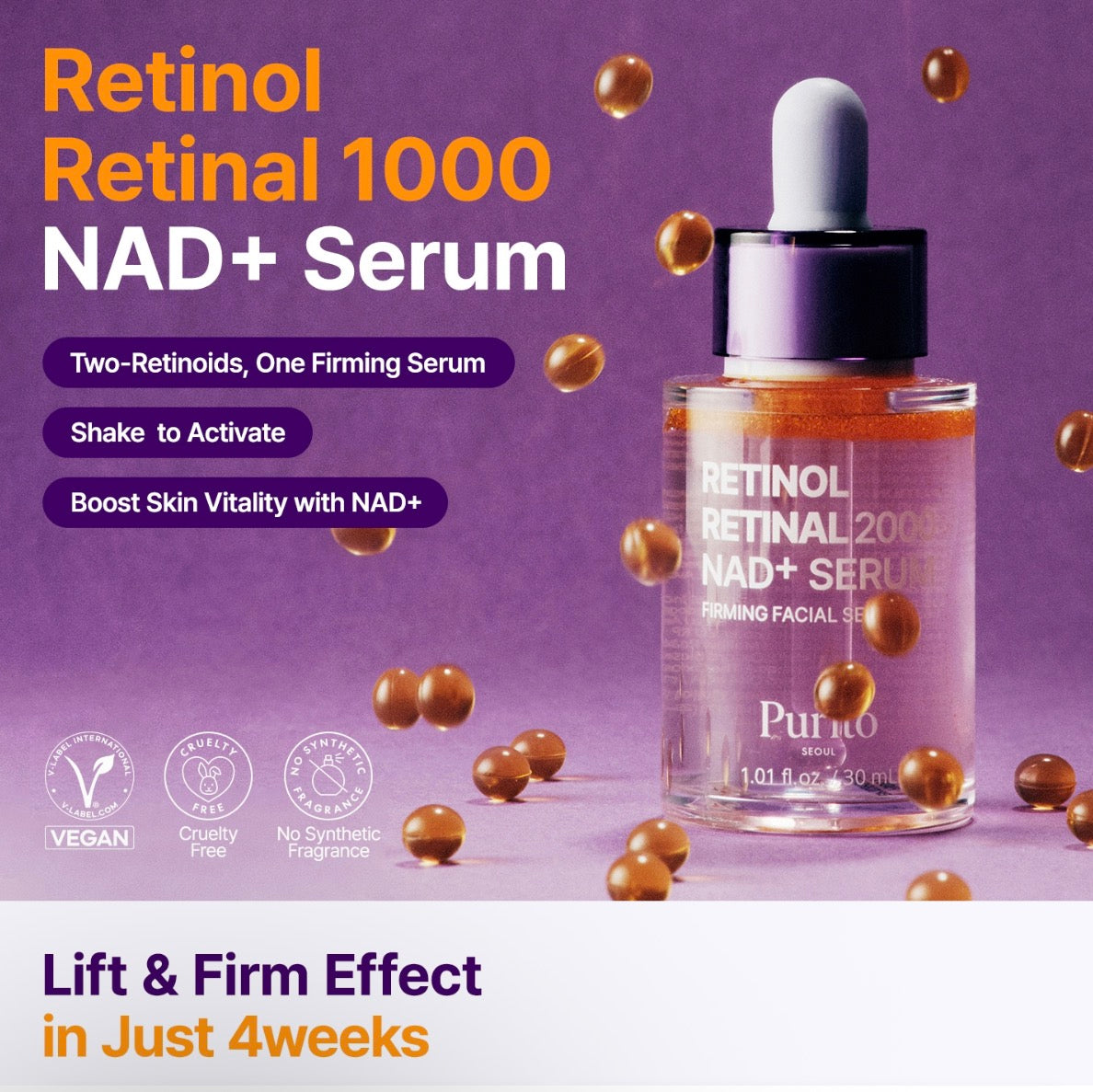 PURITO SEOUL Retinol Retinal 2000 NAD+ Serum 30ml