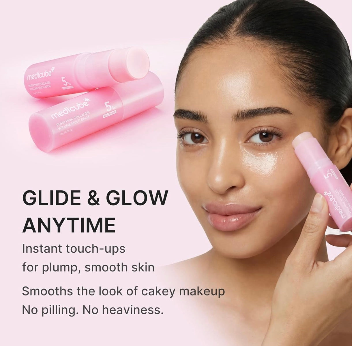 Medicube PDRN Pink Collagen Volume Multi Balm 10g face